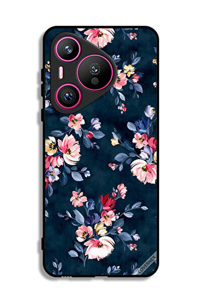 Covernex غطاء حماية لهاتف هواوي بيورا 70 مزين برسومات زهور مرسومة يدويًا