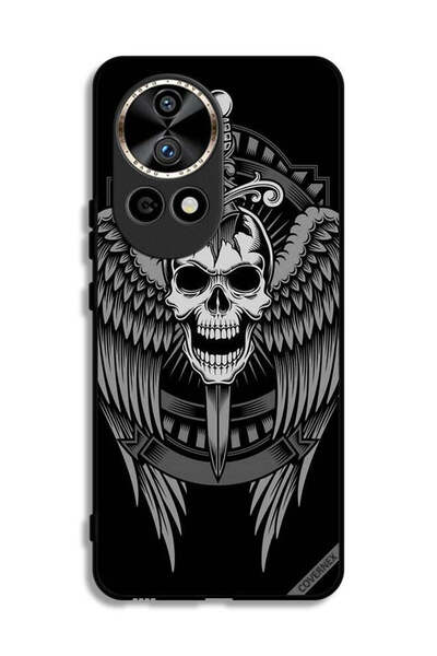 Covernex غطاء حماية لهاتف هواوي نوفا 12 برو 5G بتصميم جمجمة وأجنحة نسر