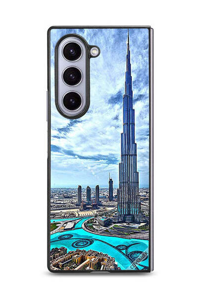 Covernex غطاء حماية لهاتف سامسونج جالاكسي زد فولد 6، برج خليفة، غيوم تلامس ال...