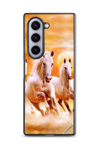 Covernex غطاء حماية لهاتف سامسونج جالاكسي زد فولد 6 بتصميم خيول تركض