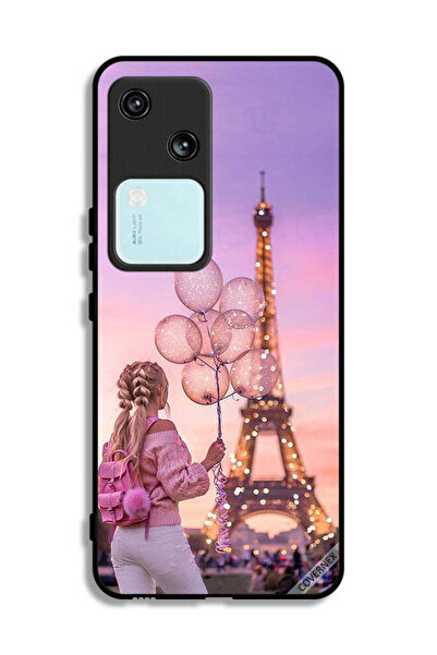 Covernex غطاء حماية لهاتف Vivo V30 5G بطبعة فتاة تحمل بالونات