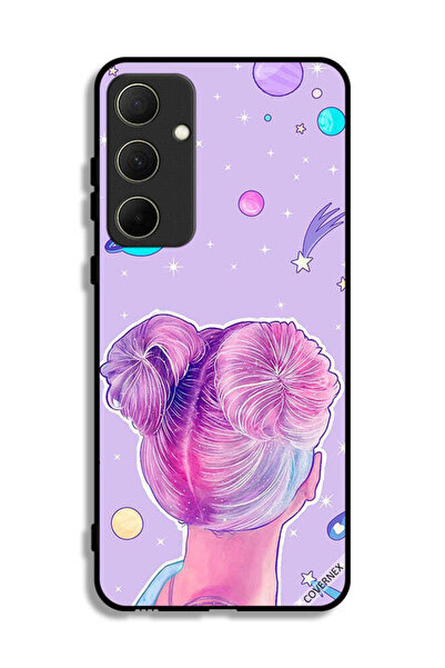 Covernex غطاء حماية لهاتف سامسونج جالاكسي A35 5G برسومات فتاة ونجوم الفضاء
