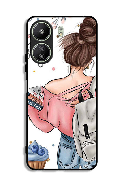 Covernex غطاء حماية لهاتف شاومي ريدمي 13 سي بتصميم كتب وفن يد فتاة