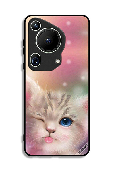 Covernex غطاء حماية لهاتف هواوي بيورا 70 ألترا بتصميم قطة لطيفة