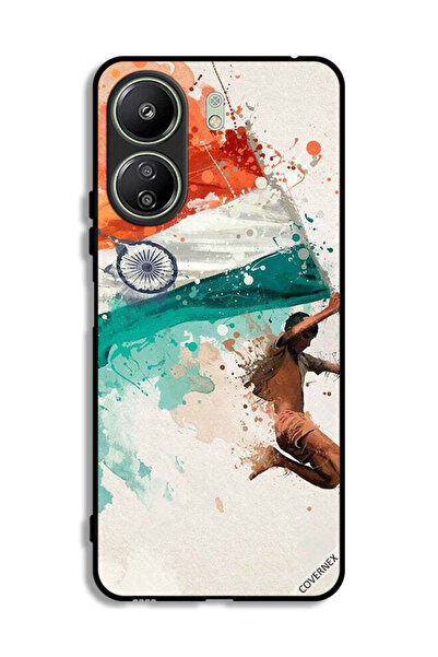 Covernex غطاء حماية لهاتف Xiaomi Redmi 13C يحمل علم الهند أثناء الطيران