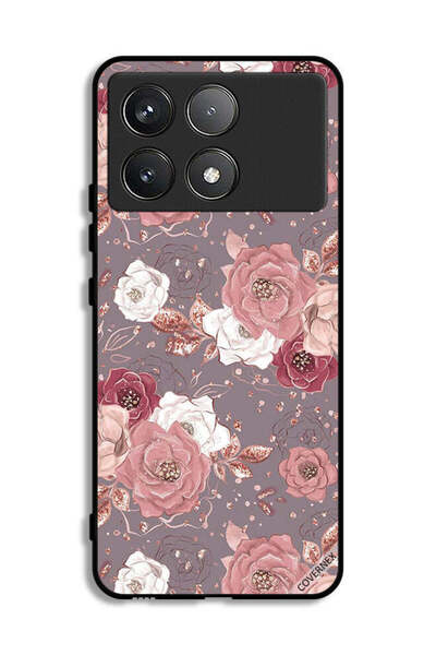 Covernex غطاء حماية لهاتف Xiaomi Poco F6 Pro بخلفية زهرية