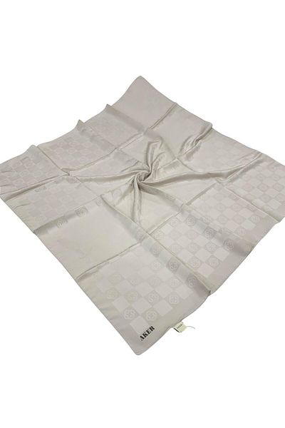 Aker Φουλάρι Monogram Checkerboard - Light Stone 983