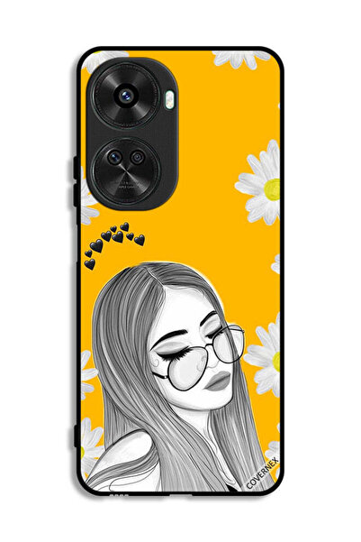 Covernex غطاء حماية لهاتف هواوي نوفا 12 SE بتصميم فتاة نظارات