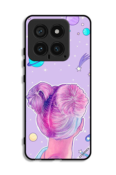 Covernex غطاء حماية لهاتف شاومي 14 بتصميم فتاة ونجوم الفضاء