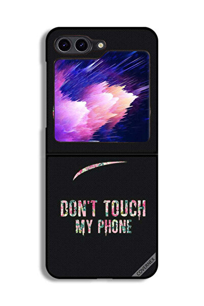 Covernex غطاء حماية لهاتف Samsung Galaxy Z Flip6 مطبوع عليه عبارة "لا تلمس ها...