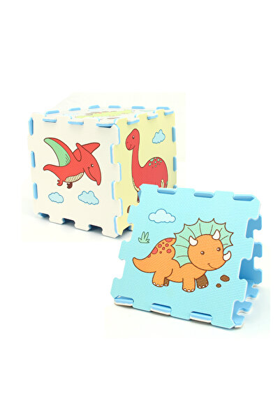 LUDIRO LUDIRO Children's Puzzle Carpet, 8 Pieces with Dinosaurs 30x30 Cm, EVA Foam Play Mat, Anti-Slip