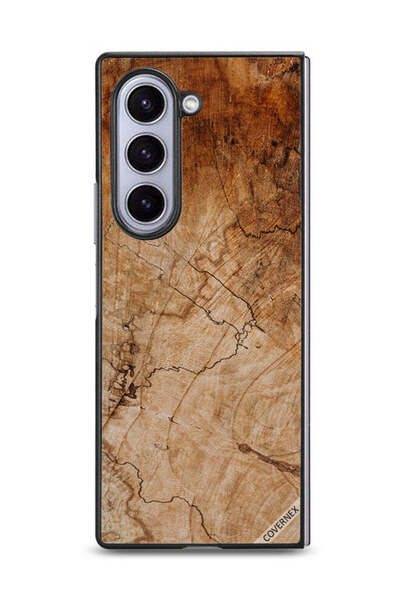 Covernex غطاء حماية لهاتف سامسونج جالاكسي زد فولد 6 بنمط خشبي عتيق