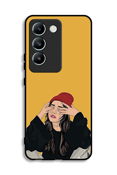 Covernex غطاء حماية لهاتف فيفو V30 لايت 4G برسومات فتاة حزينة
