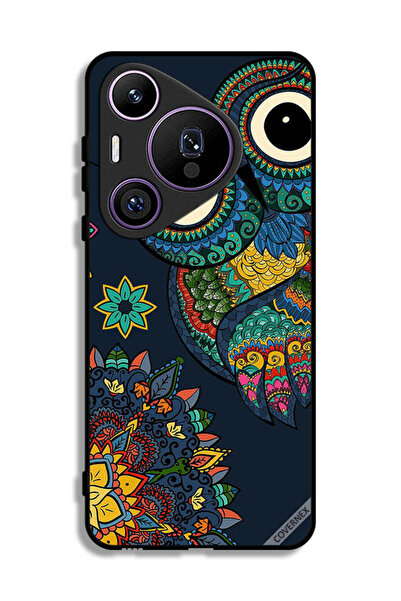 Covernex غطاء حماية لهاتف هواوي بيورا 70 برو بتصميم بومة زهرية