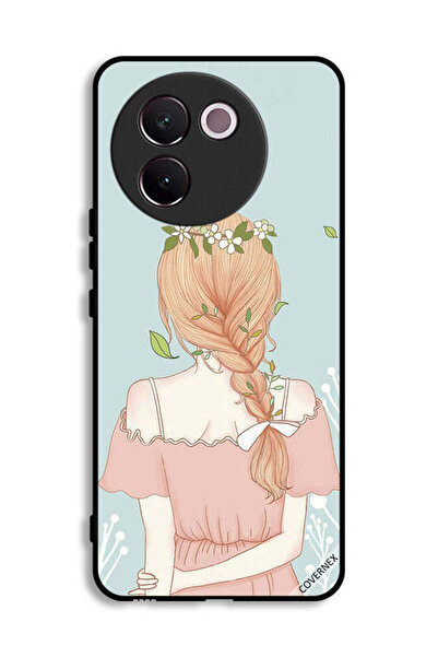 Covernex غطاء حماية لهاتف Vivo V30e 5G بفتاة واقفة بمظهر لطيف