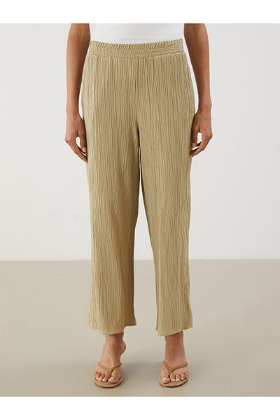 LC Waikiki New Season Elastic Waist Textured Women's Trousers - S5K500Z8