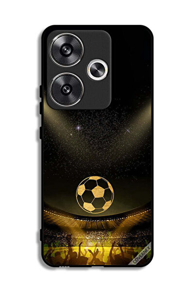 Covernex غطاء حماية لهاتف Xiaomi Redmi Turbo 3 5G، أسود، بخلفية فيلم كرة قدم ...