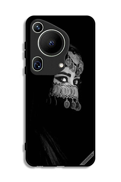 Covernex غطاء حماية فائق لهاتف هواوي بيورا 70، مزين بعيون فتاة جميلة ووجه مجو...