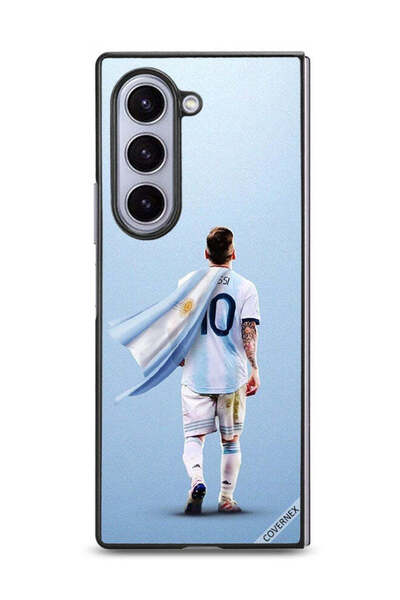 Covernex غطاء حماية لهاتف سامسونج جالاكسي زد فولد 6 بطبعة ليو ميسي سوبر مان