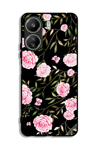 Covernex غطاء حماية لهاتف شاومي ريدمي 13 سي - وردة في باقات من الأوراق الصغيرة