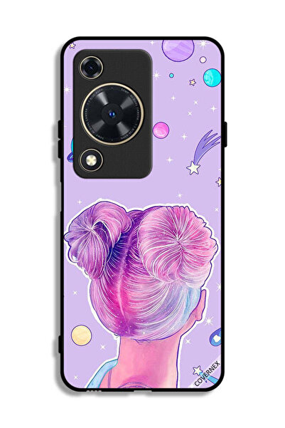 Covernex غطاء حماية لهاتف هواوي إنجوي 70 بتصميم فتاة ونجوم الفضاء