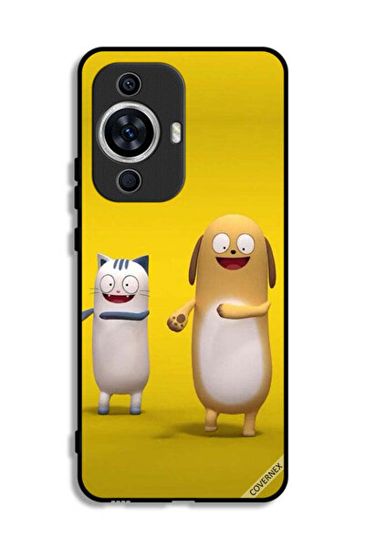 Covernex غطاء حماية لهاتف هواوي نوفا 12 لايت - قصة قطة وكلب