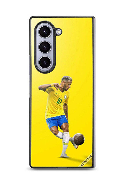 Covernex غطاء حماية لهاتف سامسونج جالاكسي زد فولد 6 بتصميم نيمار مع كرة قدم