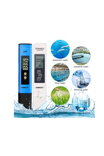 HOPE R 4 in 1 digital tester set, PH meter with automatic correction and TDS & EC, for measuring PH and
