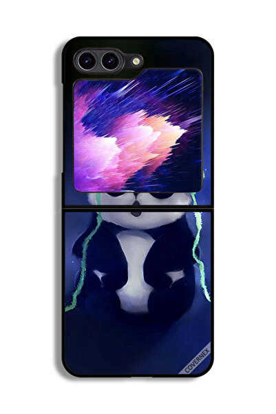 Covernex غطاء حماية لهاتف Samsung Galaxy Z Flip6 بتصميم باندا مع قبعة