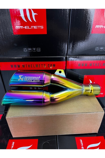Akrapovic yanık çift çıkış egzoz 358