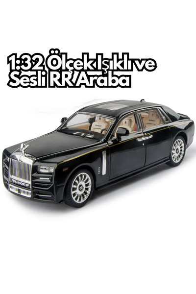 welcomein 1:32 Diecast Çek Bırak Işıklı Sesli Roll Royce Phantom – Açılır Kap...