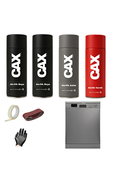 caxcolors İNOX BEYAZ EŞYA DÖNÜŞÜM SPREY BOYA 400 ML SIVIYA DAYANIKLI (BUZDOLABI-ÇAMAŞIR MAKİNESİ-KLİMA VB)