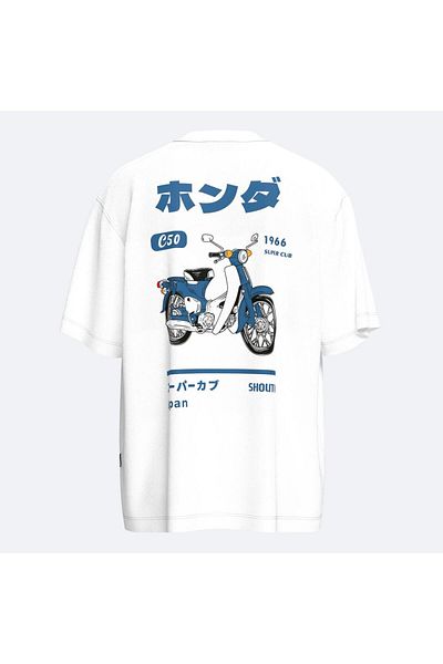 Shout Vintage Oversize Honda C50 Super Cub Unisex T-Shirt