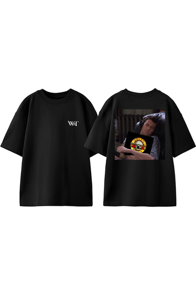THEWERT Μπλουζάκι με στάμπα στην πλάτη Guns n Roses 31 Design, βαμβακερό μαύρ...