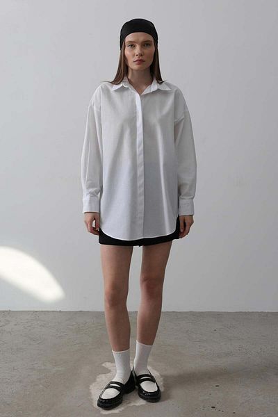 ECEM ALP Women's White Oversize Basic Shirt