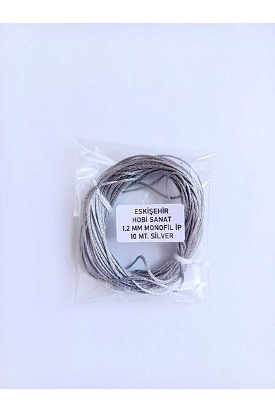 Eskişehir hobi sanat 1.2 mm 10 Meters Silvery Silver Silver Monofilament String Jewelry Design Packaging Gift Packaging String