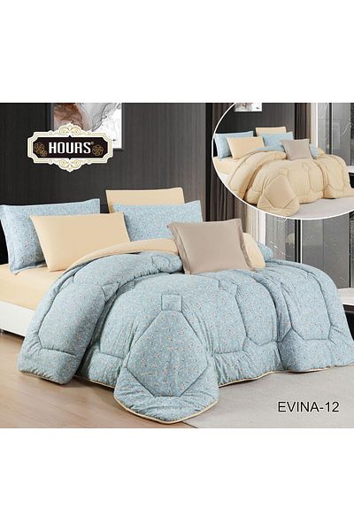 HOURS Horse Navran 7-piece comforter set with a modern and distinctive pattern, double-sided EVINA-012A