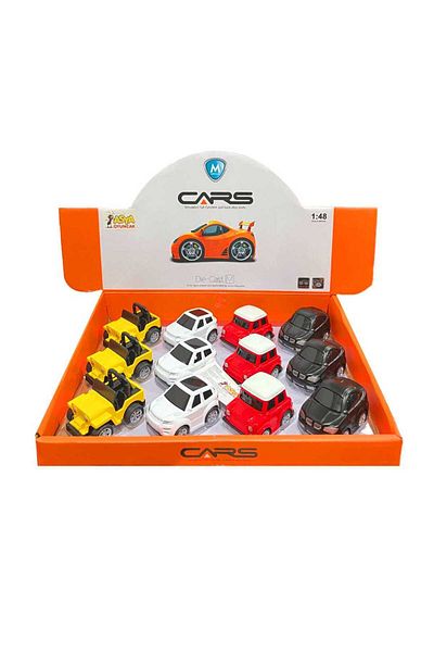 Asya Oyuncak I Chose I Got Tiny Metal Cars Set of 12 Toys - Die-Cast 1:48 Scale (Ypd-Q125) 3+