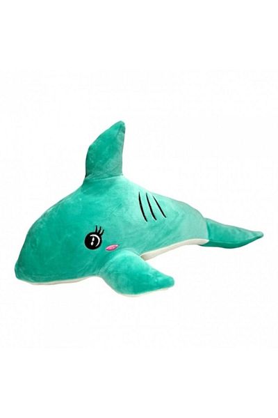 OEM Plush Toy, Shark with Embroidered Details, 40cm, Green