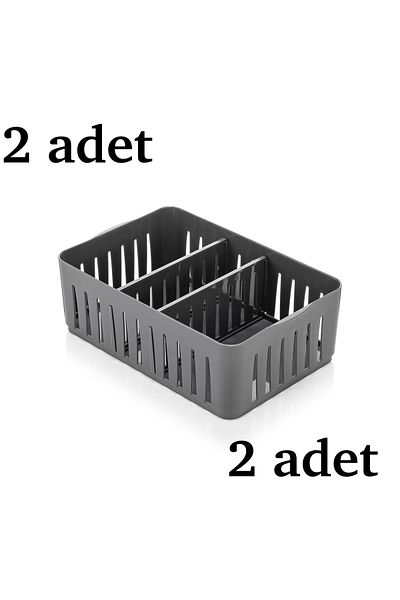 Mons 2Pcs Closet Organizer Table Cabinet Drawer Socks Laundry Towel Organizer Adjustable
