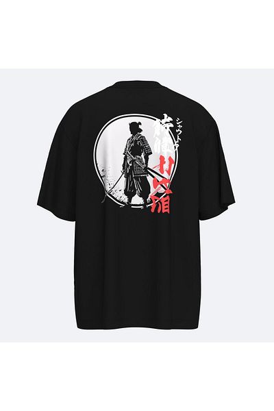 Shout Oversize Samurai Silhouette Unisex T-Shirt