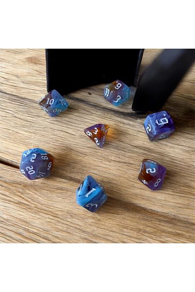 Le Majeur Dnd Frp Dice Set Set of 7 Dnd Dice Dungeons and Dragons Tabletop Game Dice Purple Pouch Gift