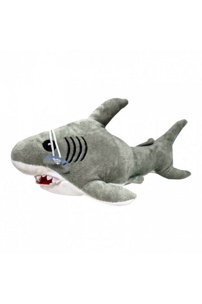 OEM Plush Toy, Shark With Embroidered Details, 27 Cm, Grey