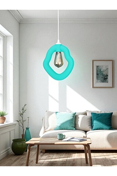 FORECASTE Bohem Beton Görünümlü Modern Minimalist Avize Ayarlı E27 Duy Salon Mutfak Yatak Odası Ofis Kafe