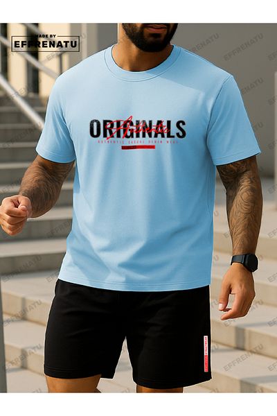 EFFRENATU Trendy Clothing Set tricou și pantaloni scurți imprimați în diferite culori și mărimi mari