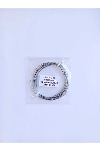 Eskişehir hobi sanat 1.2 mm 2 Meters Silvery Silver Silver Monofilament String Jewelry Design Packaging Gift Packaging String