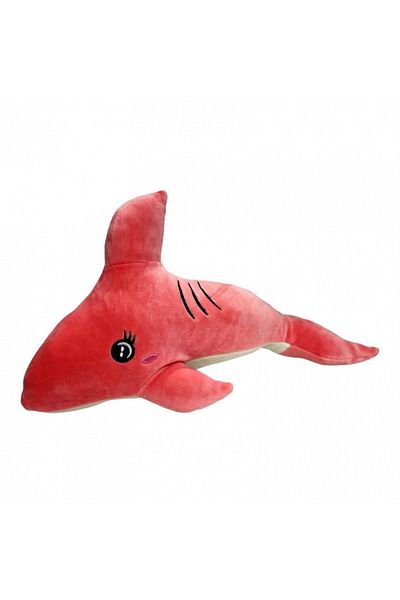 OEM Plush Toy, Shark with Embroidered Details, 40cm, Pink
