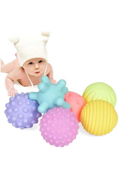 Toybox Basic Baby Training Balls Multiple Colors Soft Touch Soft Sensory Balls For Infants Multi Colored Fo