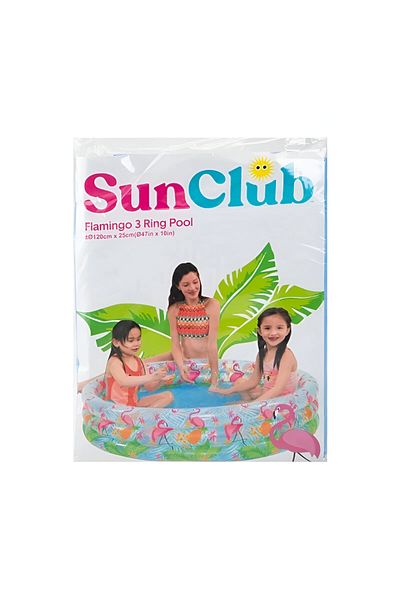 rexa Paddling Pool Pink Flamingo Kids Inflatable 120 x 25cm