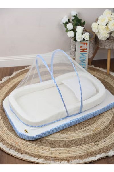 Fun Moment Sponge mosquito net mattress for newborns, ultra-soft and breathable